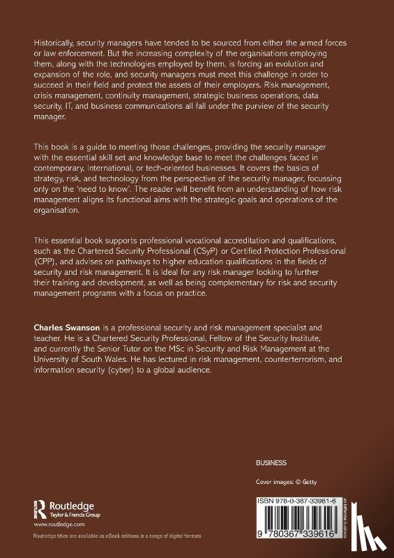 Swanson, Charles - Professional Security Management