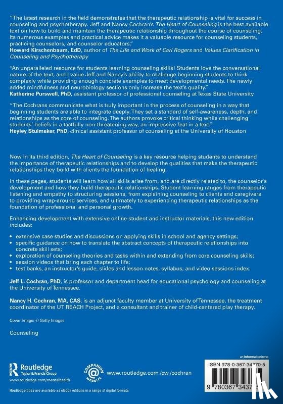 Cochran, Jeff L. (University of Tennessee, Cochran, Nancy H. (University of Tennessee - The Heart of Counseling