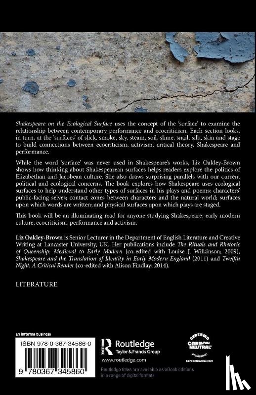 Oakley-Brown, Liz - Shakespeare on the Ecological Surface
