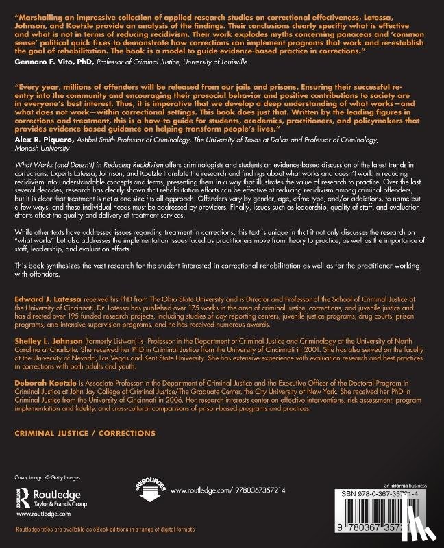 Latessa, Edward J, Johnson, Shelley, Koetzle, Deborah - What Works (and Doesn't) in Reducing Recidivism