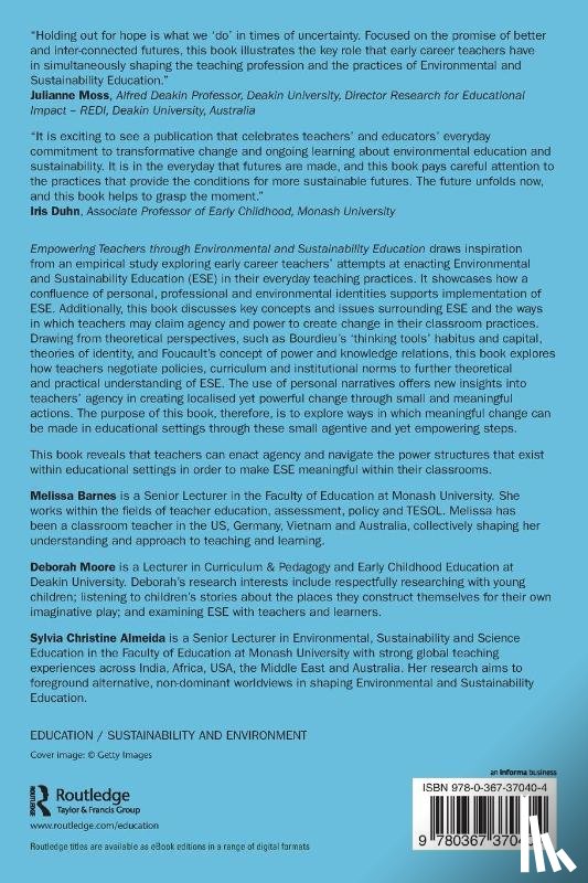 Barnes, Melissa (Monash University, Moore, Deborah, Almeida, Sylvia Christine - Empowering Teachers through Environmental and Sustainability Education
