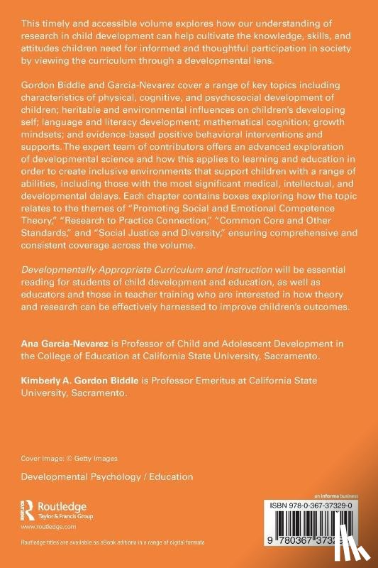  - Developmentally Appropriate Curriculum and Instruction
