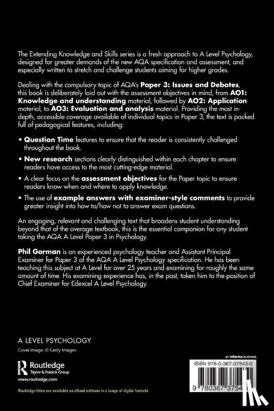 Gorman, Phil - AQA Psychology A Level Paper Three: Issues and Debates