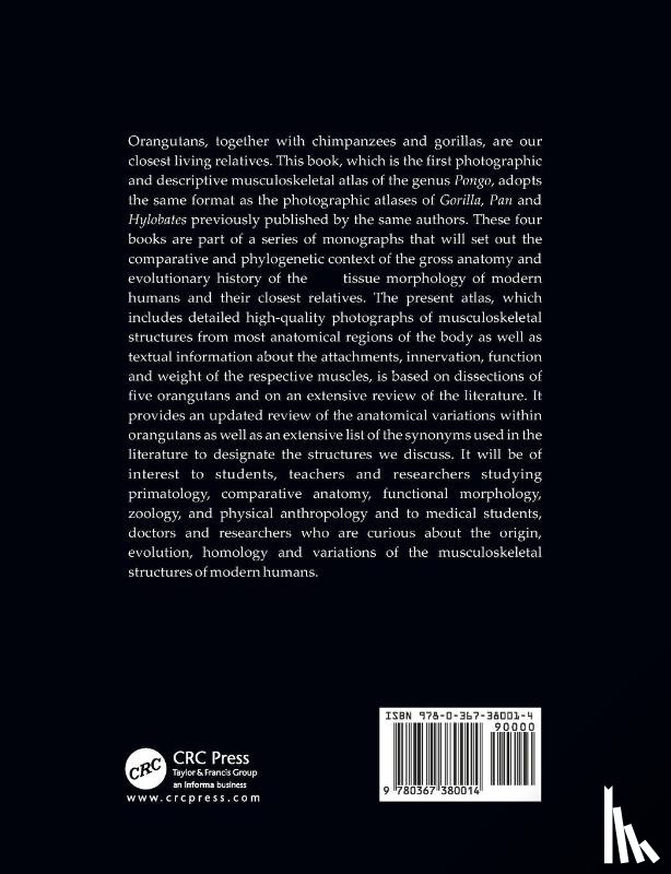 Diogo, Rui, Wood, Bernard, Potau, Josep M., Pastor, Juan F. - Photographic and Descriptive Musculoskeletal Atlas of Orangutans