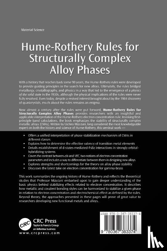 Mizutani, Uichiro - Hume-Rothery Rules for Structurally Complex Alloy Phases