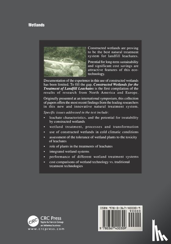 Mulamoottil, George, McBean, Edward A., Rovers, Frank - Constructed Wetlands for the Treatment of Landfill Leachates