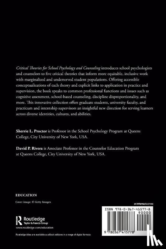  - Critical Theories for School Psychology and Counseling