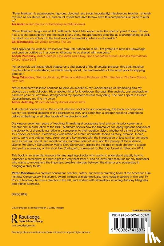 Markham, Peter (Former Head of Directing - What’s the Story? The Director Meets Their Screenplay