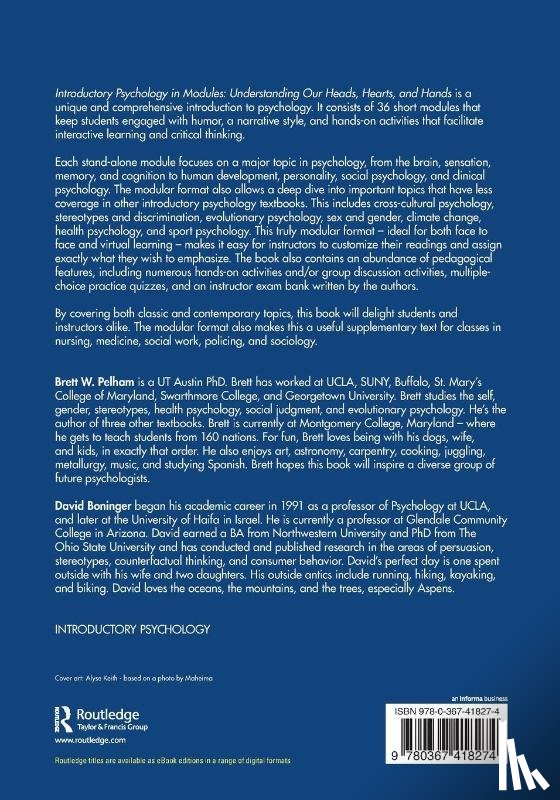 Pelham, Brett, Boninger, David - Introductory Psychology in Modules