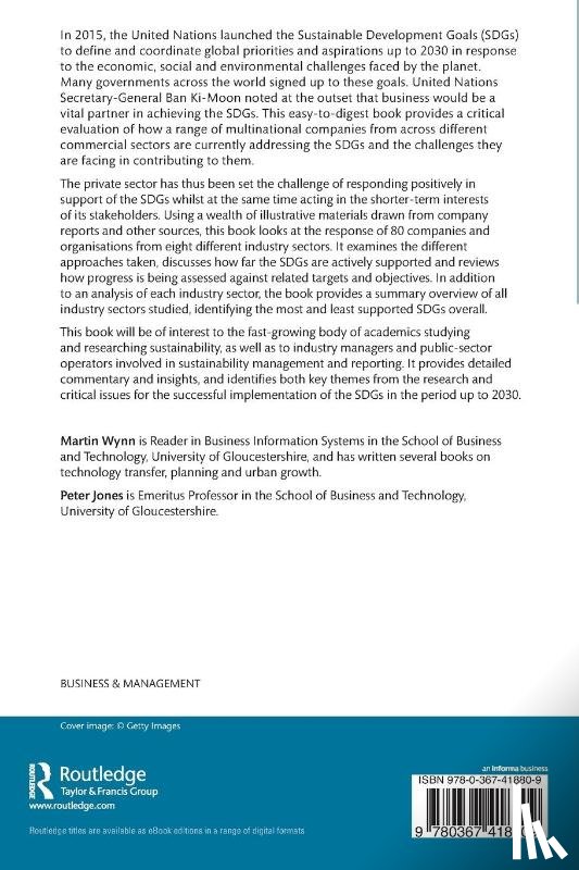 Wynn, Martin, Jones, Peter (University of Gloucestershire - The Sustainable Development Goals