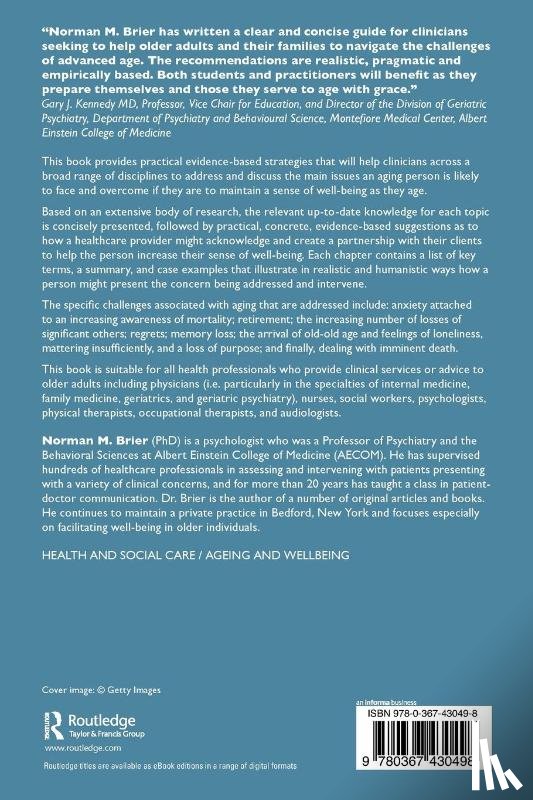 Brier, Norman M. (Albert Einstein College of Medicine - A Guide to Aging and Well-Being for Healthcare Professionals