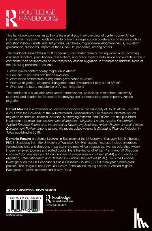  - Routledge Handbook of Contemporary African Migration