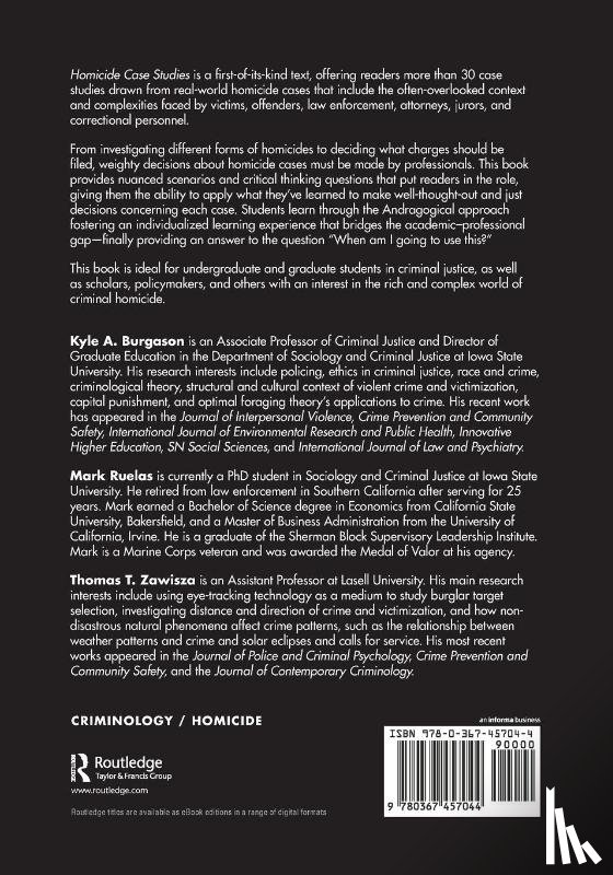 Burgason, Kyle A., Ruelas, Mark, Zawisza, Thomas T. - Homicide Case Studies