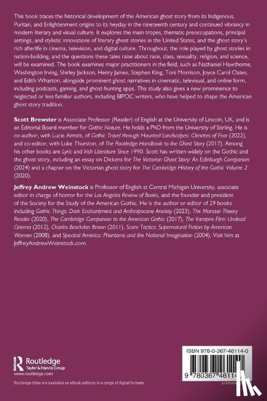 Brewster, Scott, Weinstock, Jeffrey Andrew - The Routledge Introduction to the American Ghost Story