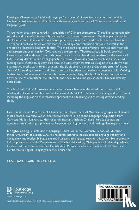  - Reading in Chinese as an Additional Language