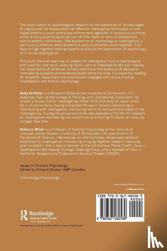  - The Psychology of Criminal Investigation