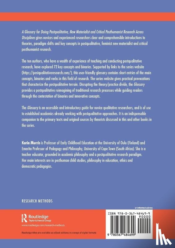  - A Glossary for Doing Postqualitative, New Materialist and Critical Posthumanist Research Across Disciplines