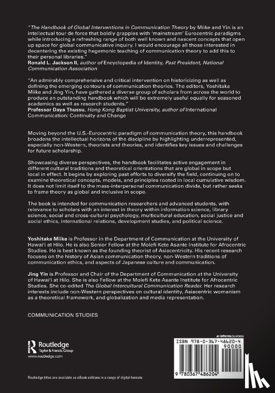  - The Handbook of Global Interventions in Communication Theory