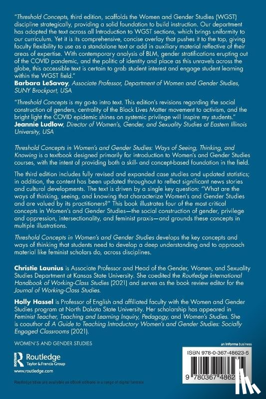 Launius, Christie (University of Wisconsin, Hassel, Holly (University of Wisconsin - Threshold Concepts in Women’s and Gender Studies