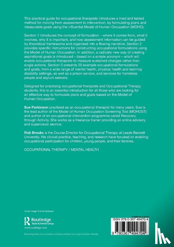Parkinson, Sue, Brooks, Rob - A Guide to the Formulation of Plans and Goals in Occupational Therapy