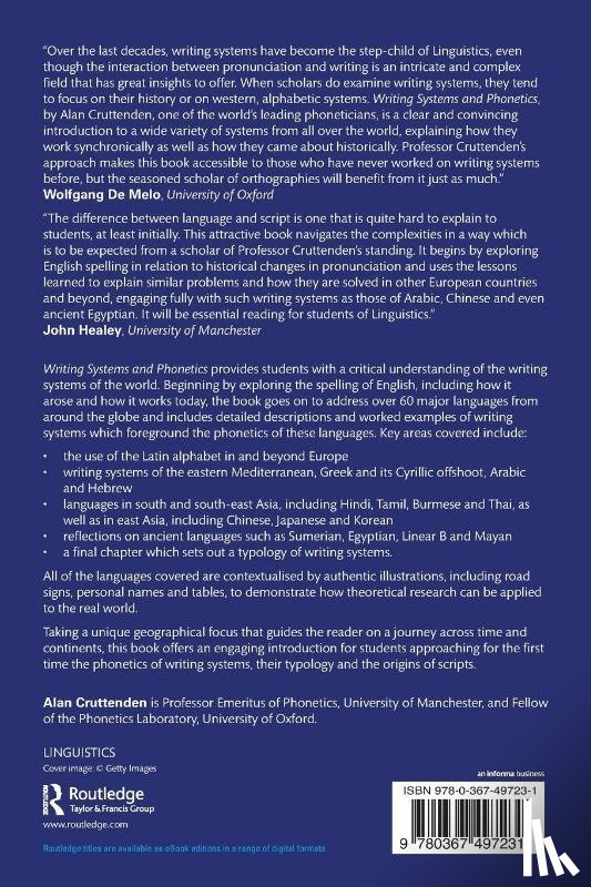 Cruttenden, Alan (University of Oxford - Writing Systems and Phonetics