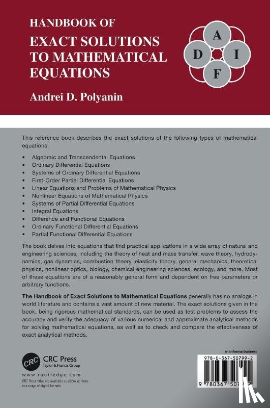 Polyanin, Andrei D. - Handbook of Exact Solutions to Mathematical Equations