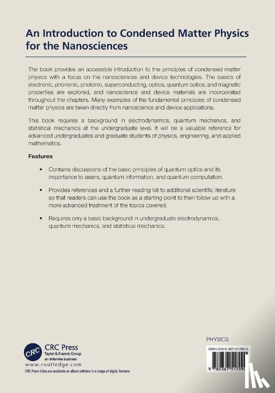 McGurn, Arthur - An Introduction to Condensed Matter Physics for the Nanosciences