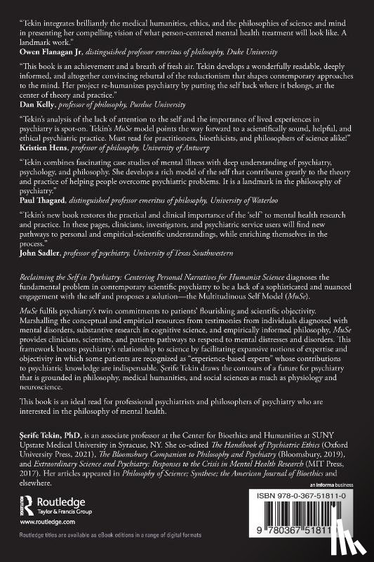 Tekin, Serife (University of Texas at San Antonio - Reclaiming the Self in Psychiatry