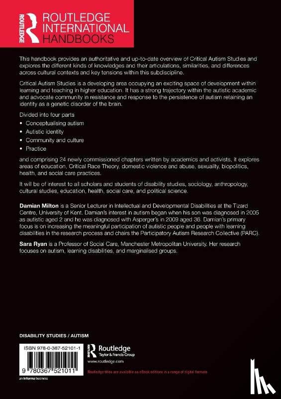  - The Routledge International Handbook of Critical Autism Studies