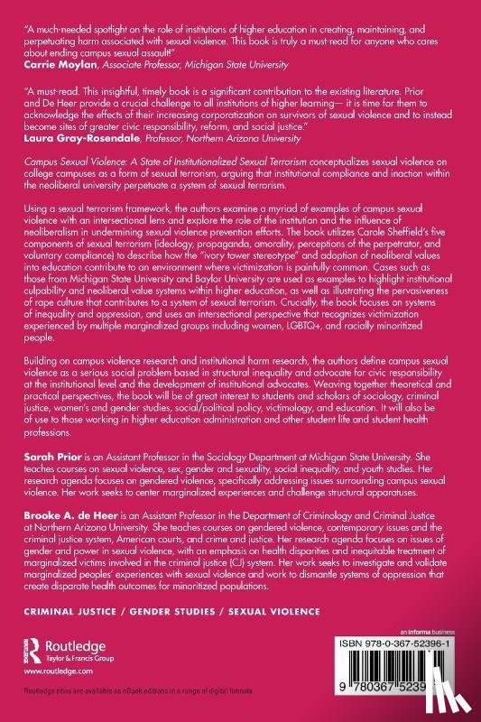 Prior, Sarah, de Heer, Brooke - Campus Sexual Violence