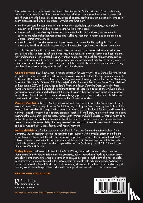  - Key Themes in Health and Social Care