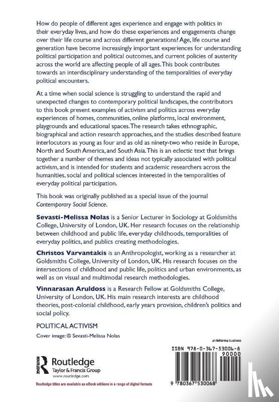  - Political Activism across the Life Course