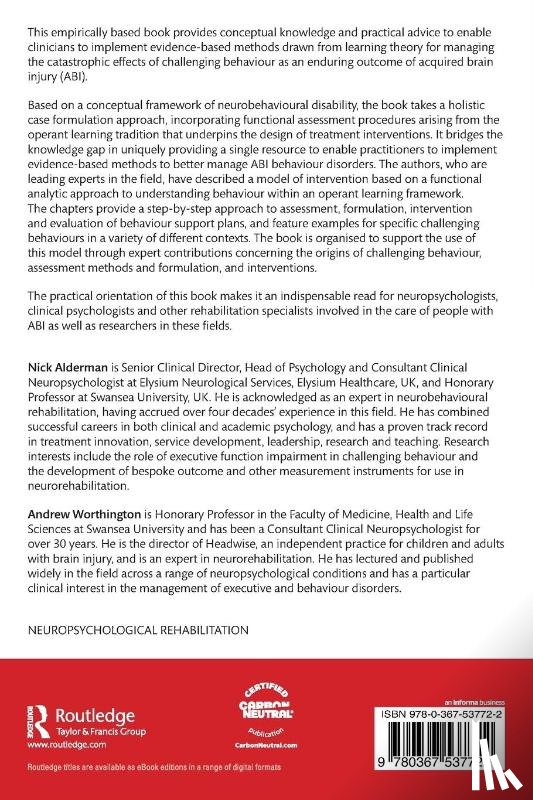  - Managing Challenging Behaviour Following Acquired Brain Injury