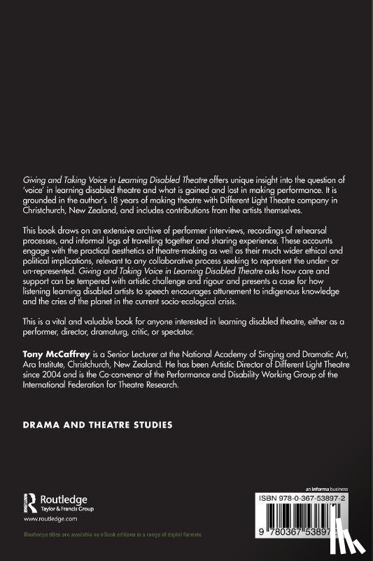 McCaffrey, Tony - Giving and Taking Voice in Learning Disabled Theatre