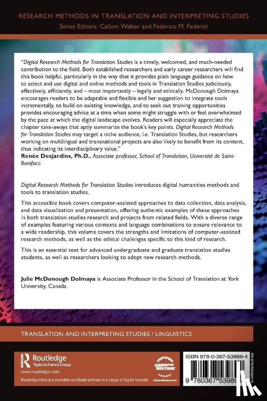 McDonough Dolmaya, Julie - Digital Research Methods for Translation Studies