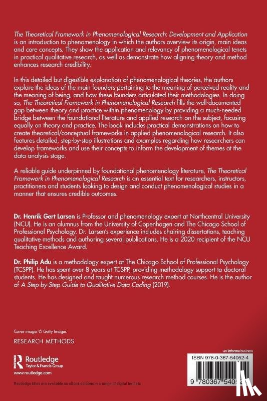 Larsen, Henrik Gert, Adu, Philip - The Theoretical Framework in Phenomenological Research