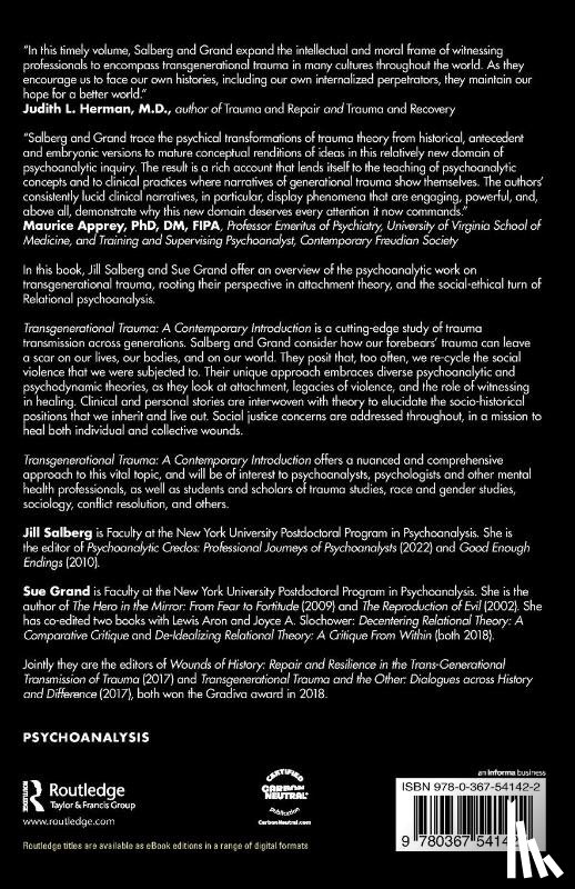 Salberg, Jill (NYU Postdoctoral Program in Psychotherapy and Psychoanalysis, Grand, Sue - Transgenerational Trauma