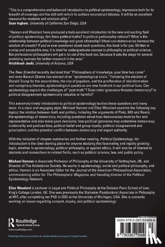 Hannon, Michael (University of Nottingham, Woodard, Elise (Massachusetts Institute of Technology - Political Epistemology