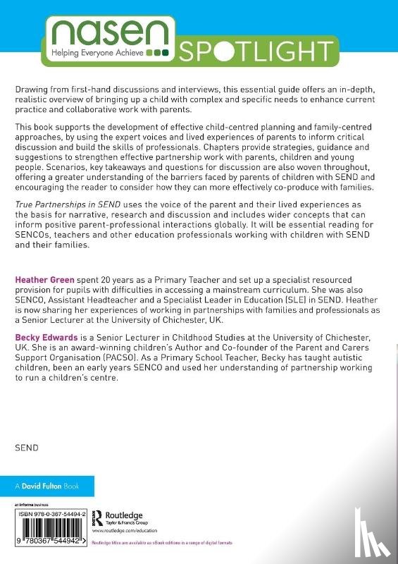 Green, Heather, Edwards, Becky - True Partnerships in SEND