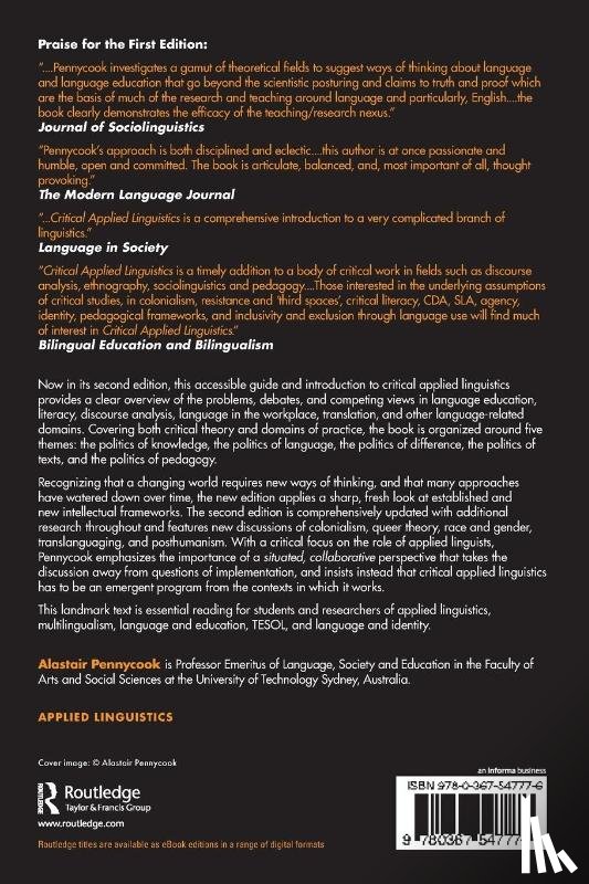 Pennycook, Alastair (University of Technology - Critical Applied Linguistics