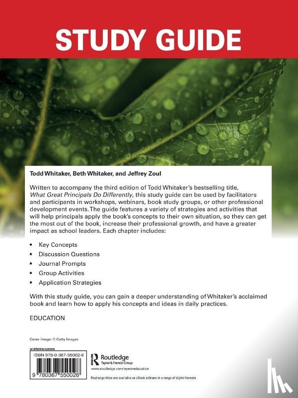 Whitaker, Todd, Whitaker, Beth, Zoul, Jeffrey - Study Guide: What Great Principals Do Differently