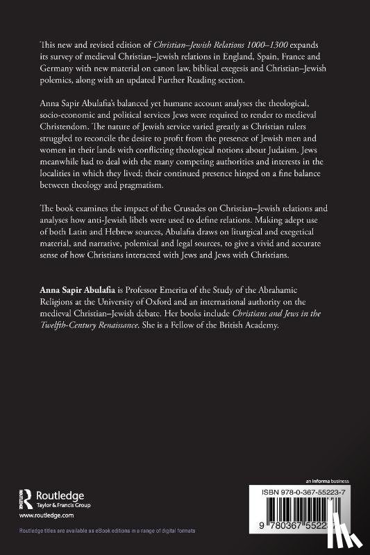 Abulafia, Anna Sapir (University of Oxford - Christian–Jewish Relations 1000–1300