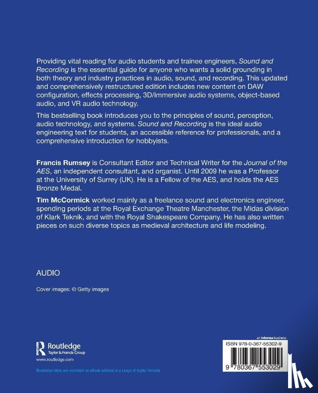 Rumsey, Francis (Professor of Sound Recording at the University of Surrey (UK); Fellow of the AES and contributor to the AES Journal) - Sound and Recording
