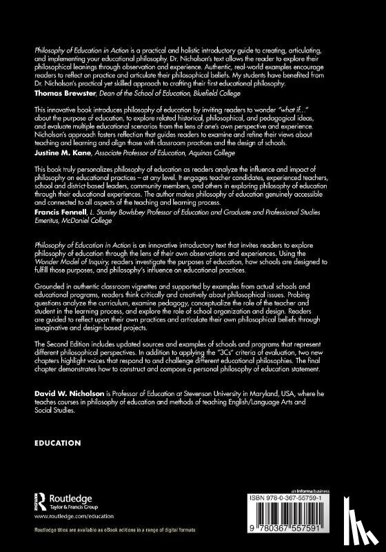 Nicholson, David W. (Stevenson University - Philosophy of Education in Action