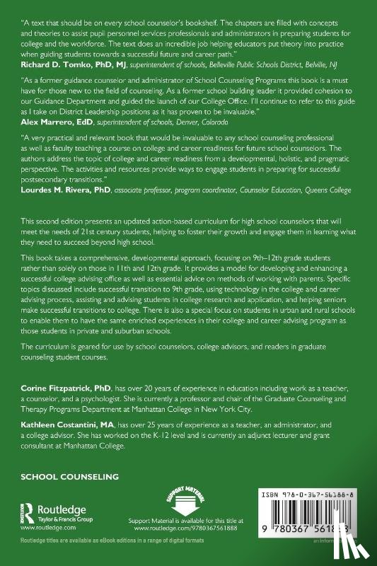 Fitzpatrick, Corine (Manhattan College, Costantini, Kathleen (New York City Department of Education - Counseling 21st Century Students for Optimal College and Career Readiness