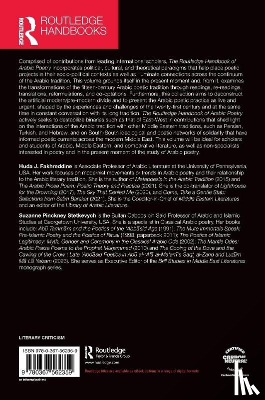  - The Routledge Handbook of Arabic Poetry