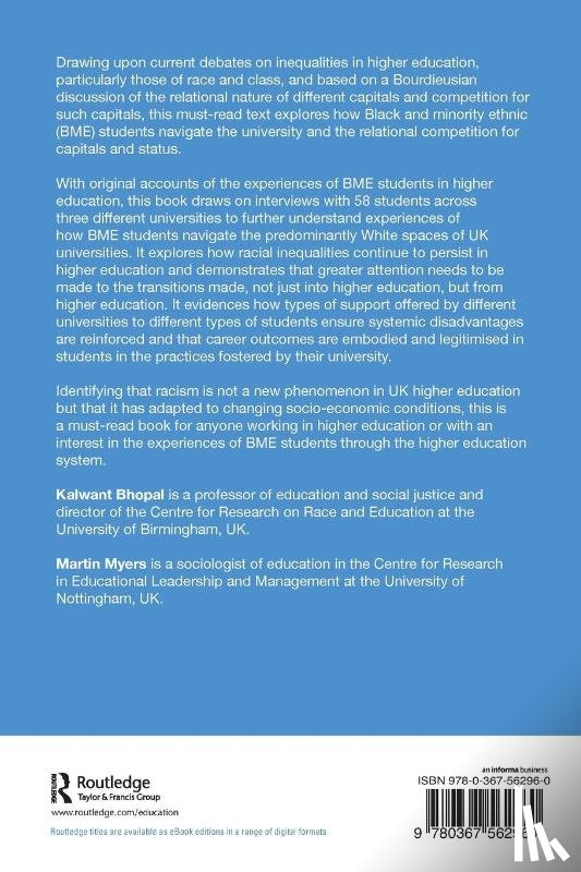 Bhopal, Kalwant, Myers, Martin - Race, Racism, and Higher Education