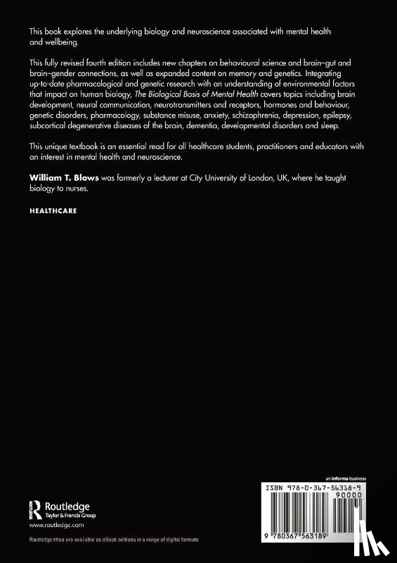 Blows, William T. - The Biological Basis of Mental Health