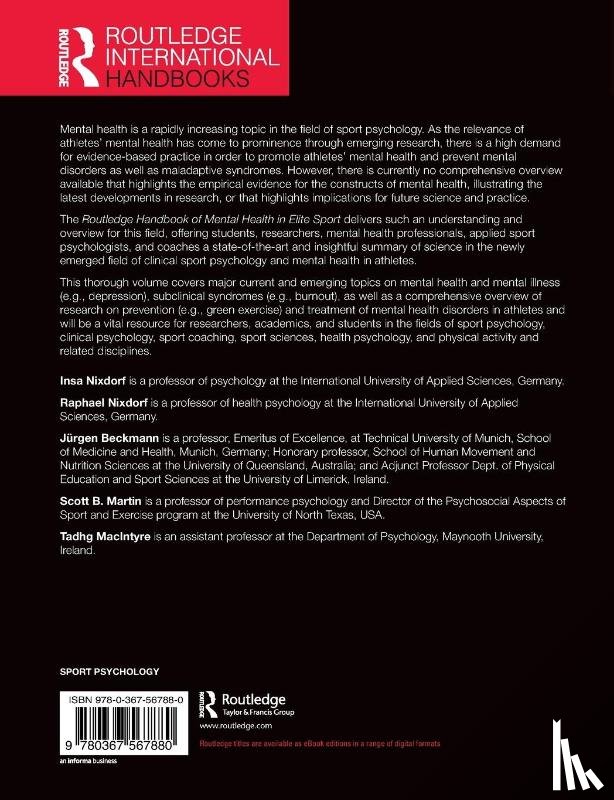  - Routledge Handbook of Mental Health in Elite Sport