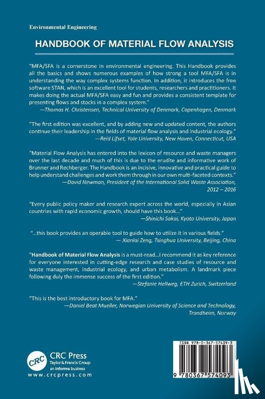 Brunner, Paul H. (Vienna University of Technology, Rechberger, Helmut (Vienna University of Technology - Handbook of Material Flow Analysis